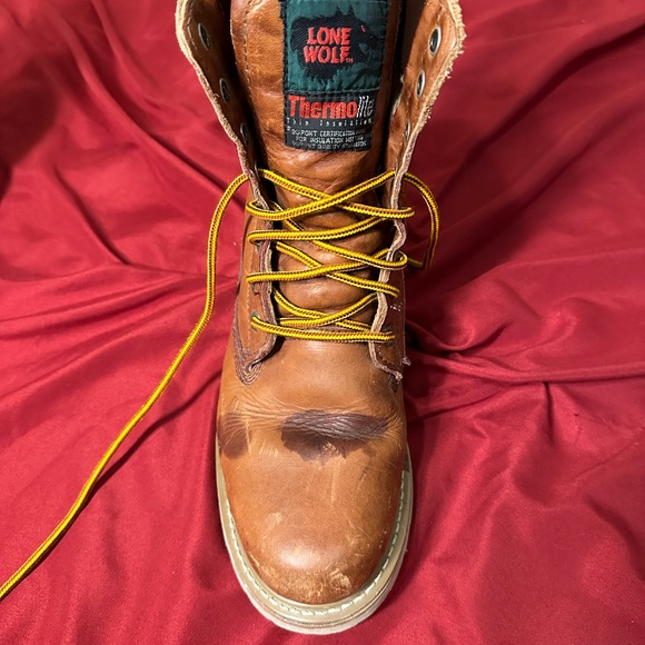 Lone Wolf Boots vintage Size 8 Thermolite Leather Work Boots - Picture 13 of 15